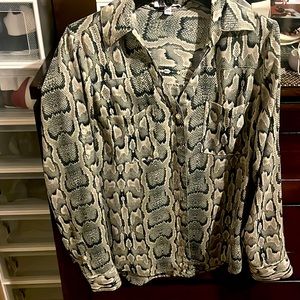 Snake print express xs shirt